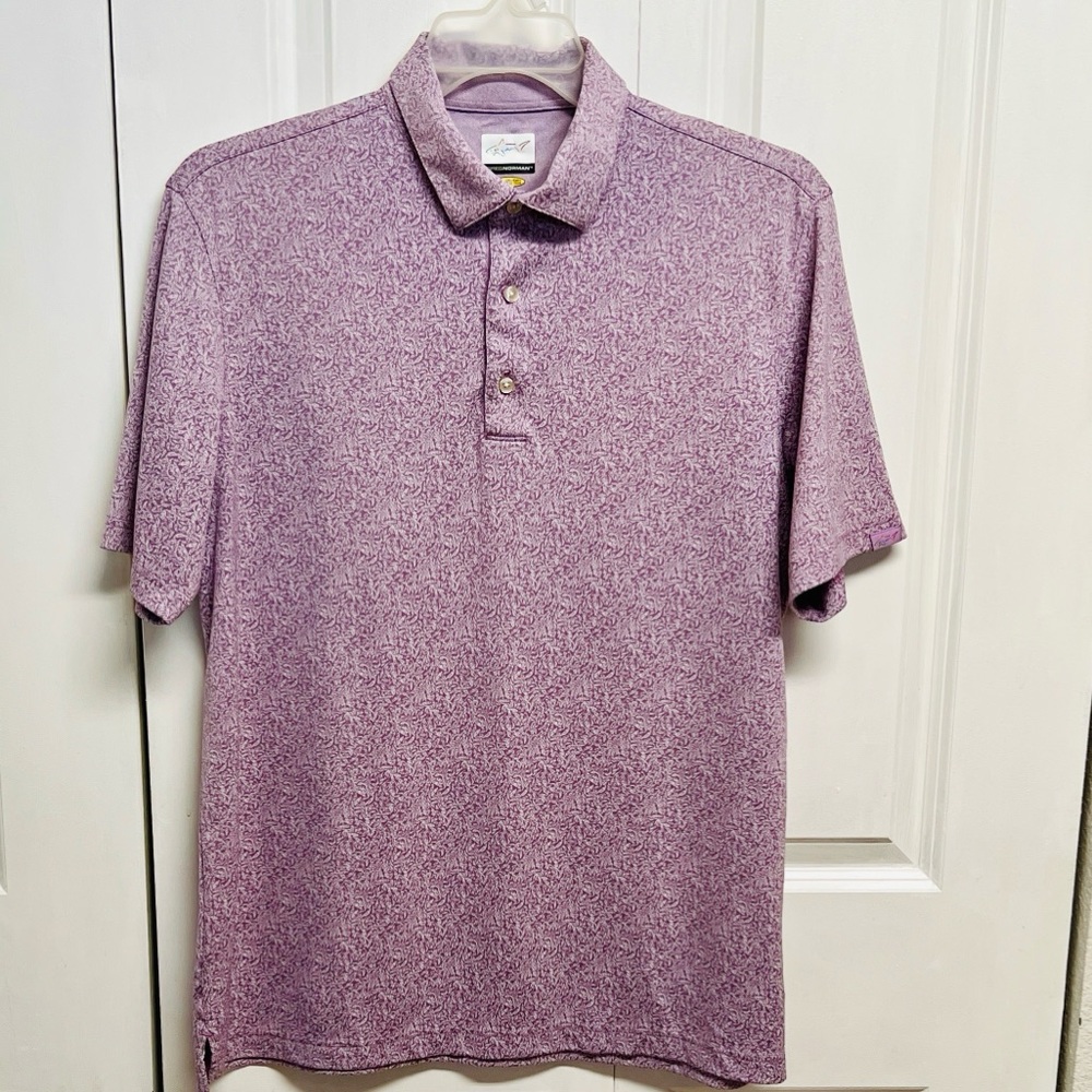 Play Dry Greg Norman Collection Men’s Heathered Lavender Polo Size L